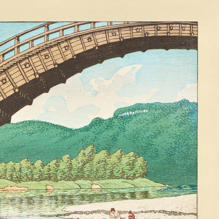 El Puente Kintai en la Provincia de Suo por Hasui Kawase 1935 