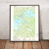 Map of Wolfeboro, New Hampshire by USGS, 1987 – Lake Wentworth, Tuftonboro & Crescent Lake