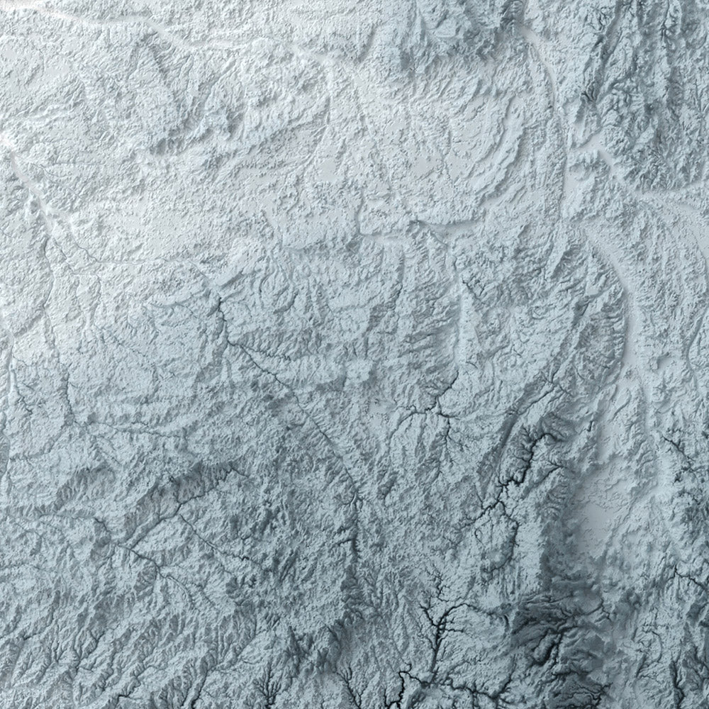 France Topographic 3D Relief Map