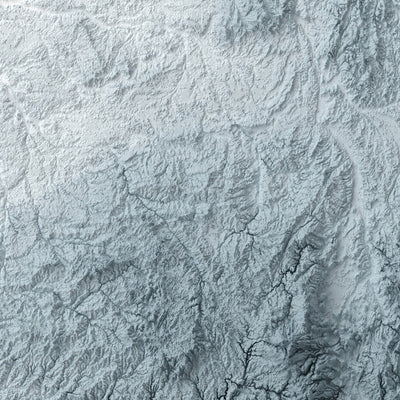 France Topographic 3D Relief Map