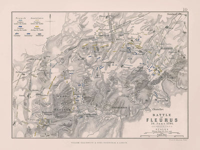 Battle of Fleurus, 26 June 1794 by AK Johnston, 1794: French Revolutionary War