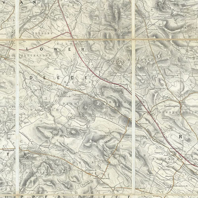 Large Old Map of Dublin & Suburbs, 1868: Meath, Clane, Rathdown, Drogheda