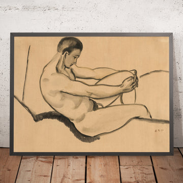A framed image of Male Nude by August Macke, 1912