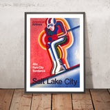 Affiche de voyage Salt Lake City : Alta Park City Sundance par American Airlines, 1969 