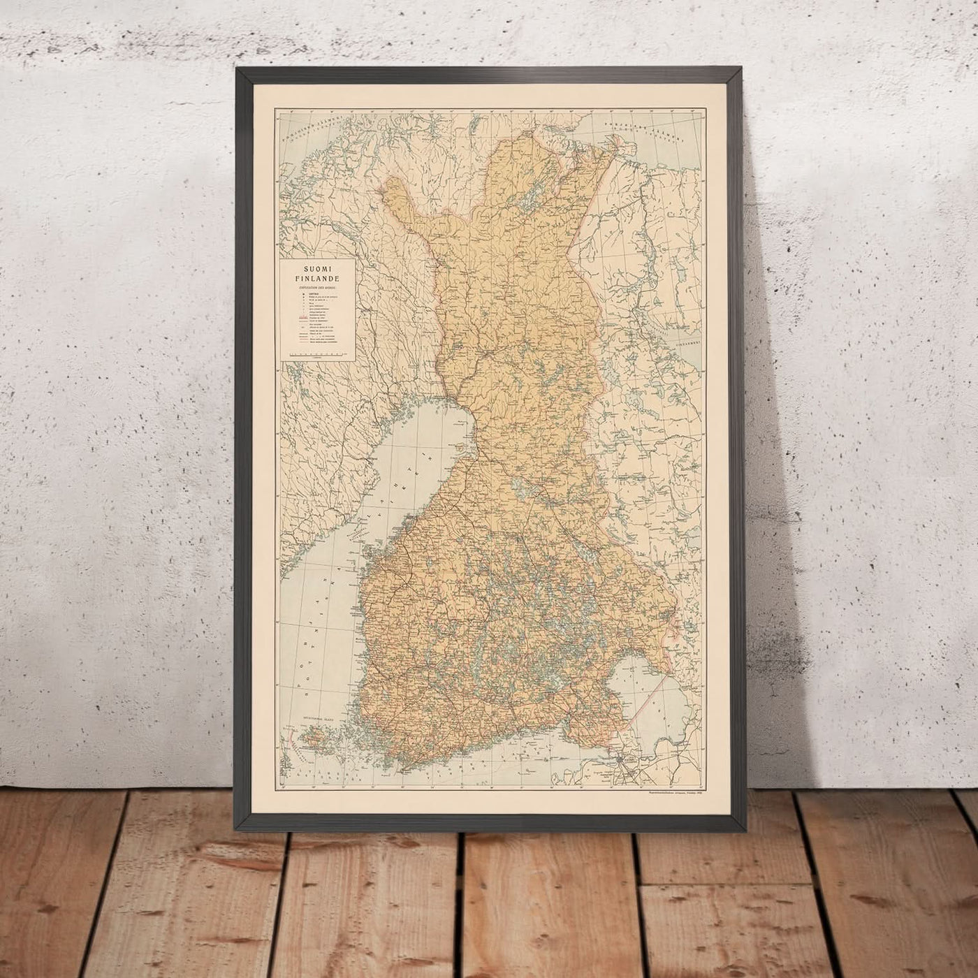 Old Map Of Finland Suomi 1930 Helsinki Tampere Gulf Of Bothnia old-map-of-finland-suomi-1930-helsinki-tampere-gulf-of-bothnia