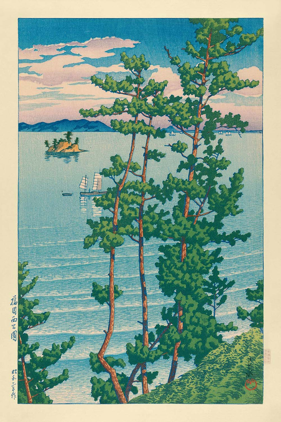 Parco Nishi, Fukuoka di Hasui Kawase, 1935 