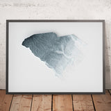 South Carolina Topographic 3D Relief Map