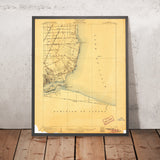 Old Map of Grosse Pointe, Michigan by USGS, 1905 – Detroit River & Lake St. Clair