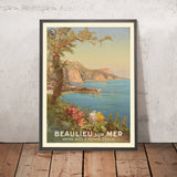 Beaulieu-sur-Mer, Nice & Monaco Travel Poster by Pierre Comba, 1920
