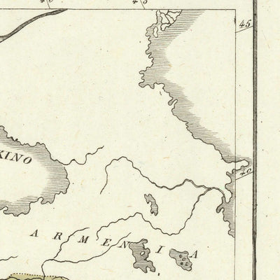 Alte Karte der Kreuzzüge von Marmocchi, 1838: Routen, Jerusalem, Antiochia, Konstantinopel, Ungarn