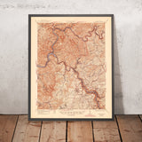 Old Map of Fayetteville, West Virginia by USGS, 1931 – New River, Gauley River & Beckley