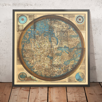 Rara Vieja Mappa Mundi de Fra Mauro, 1450: El Mejor Mapa Mundial Geocéntrico Medieval 