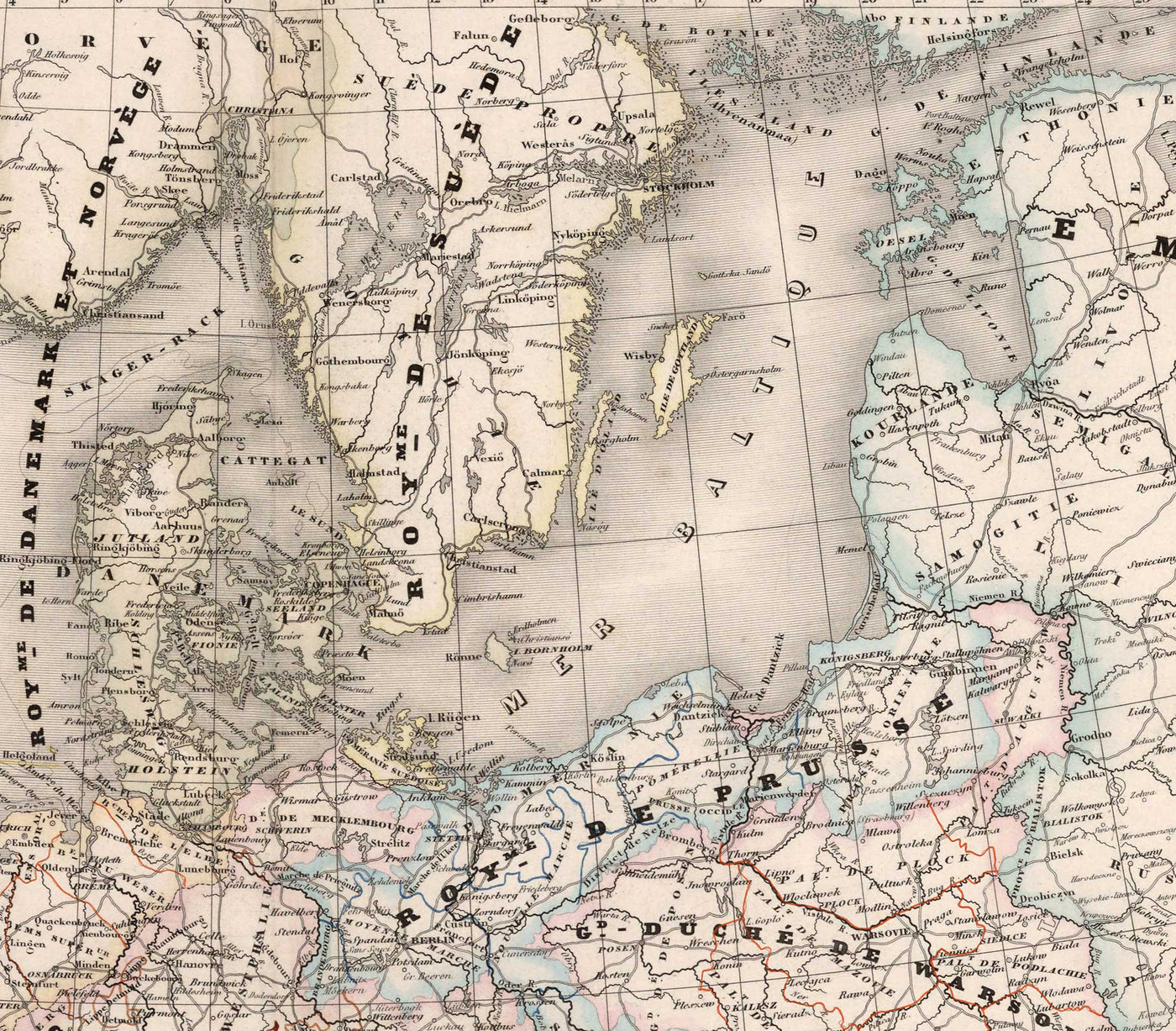 Alte Karte des Französischen Reiches von Charles Dyonnet aus dem Jahr 1864 - Napoleon, Frankreich, Italien, Spanien, Britische Inseln