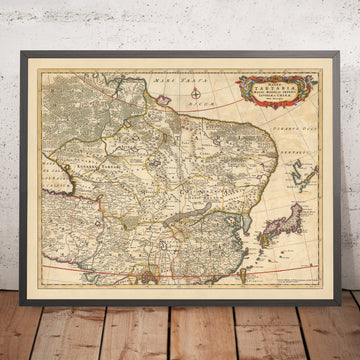 Mappa antica della Grande Tartaria, dell&