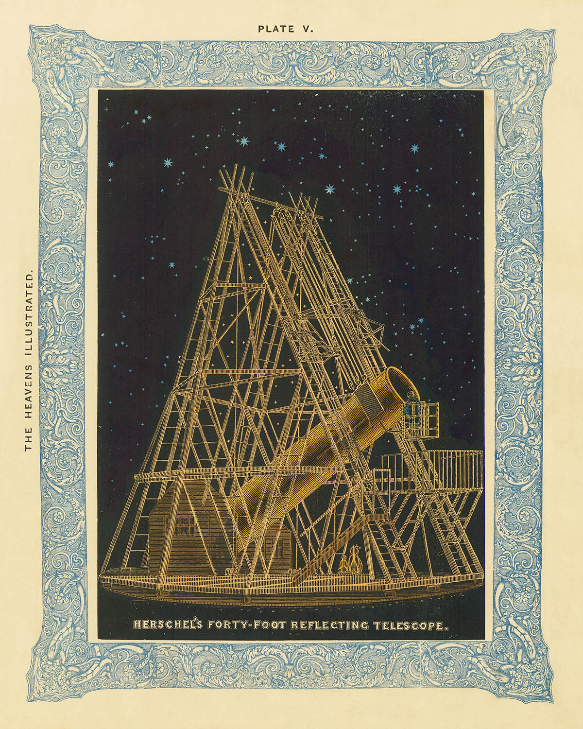 Herschel's Forty-Foot Reflecting Telescope by Duncan Bradford, 1837