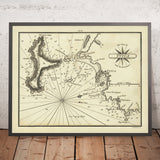 Alte Karte von Ibiza von Heather, 1802: Ibiza-Stadt, St. Hiliare, Hafen von Yvica, Fromenterra, Balearische Inseln 