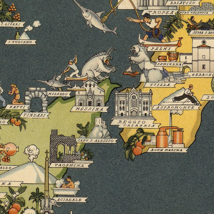 Vecchia mappa pittorica d&