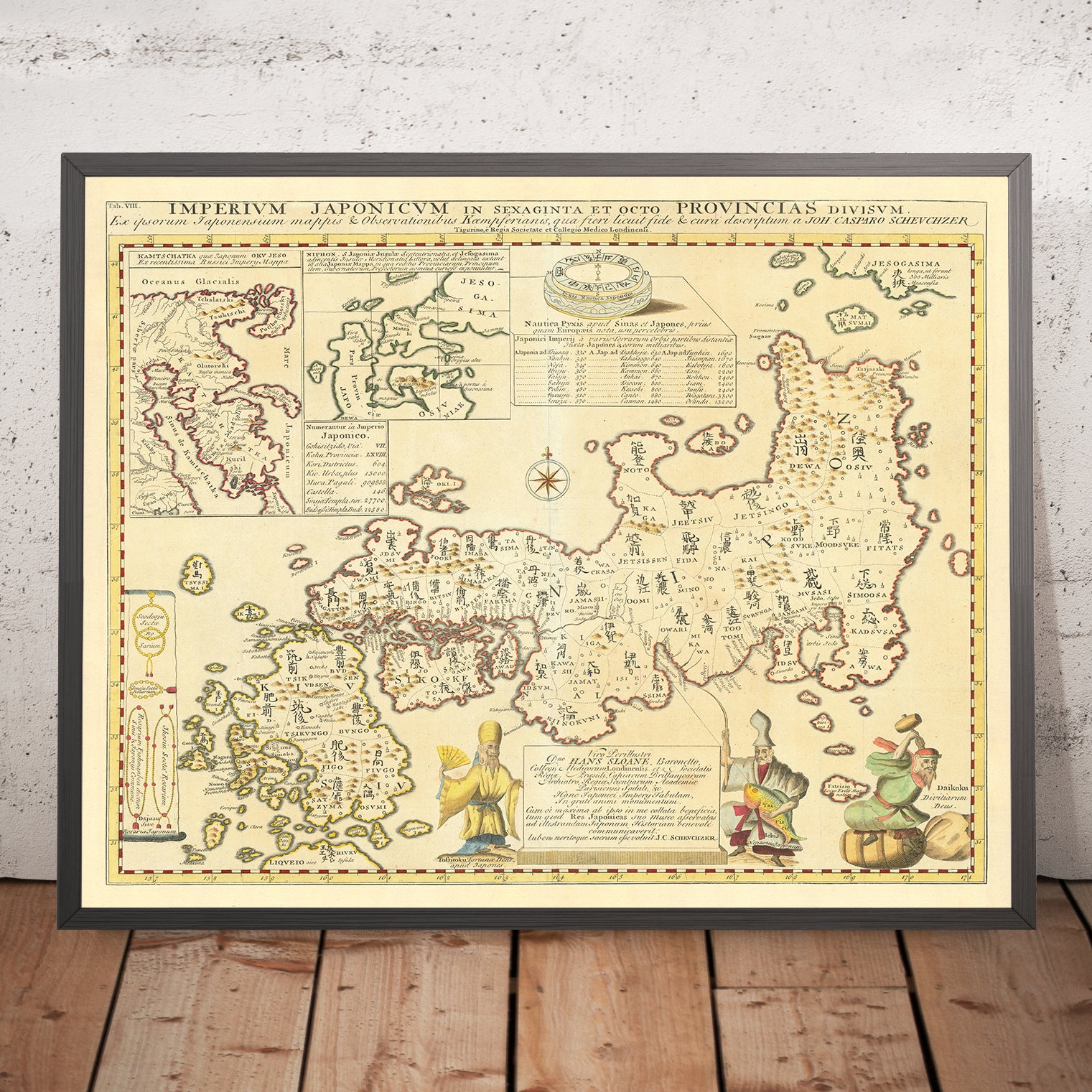 Old Map of Japan by Engelbert Kaempfer - Japanengelbertkaempfer172720x16landscapemockupframe 