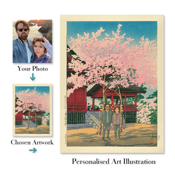 Arte japonés personalizado: Sube tu foto y te pondremos debajo de los cerezos en flor 