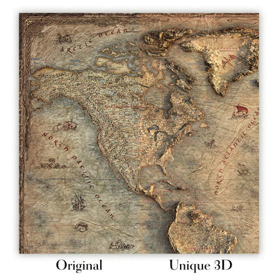 An image showing the difference between an Original map and a Unique 3D map