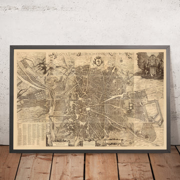 Mappa Grande e Rara di Madrid di Teixeira, 1656: Plaza Mayor, Calle Mayor, Calle de Alcalá, Chiese Maggiori, Conventi 