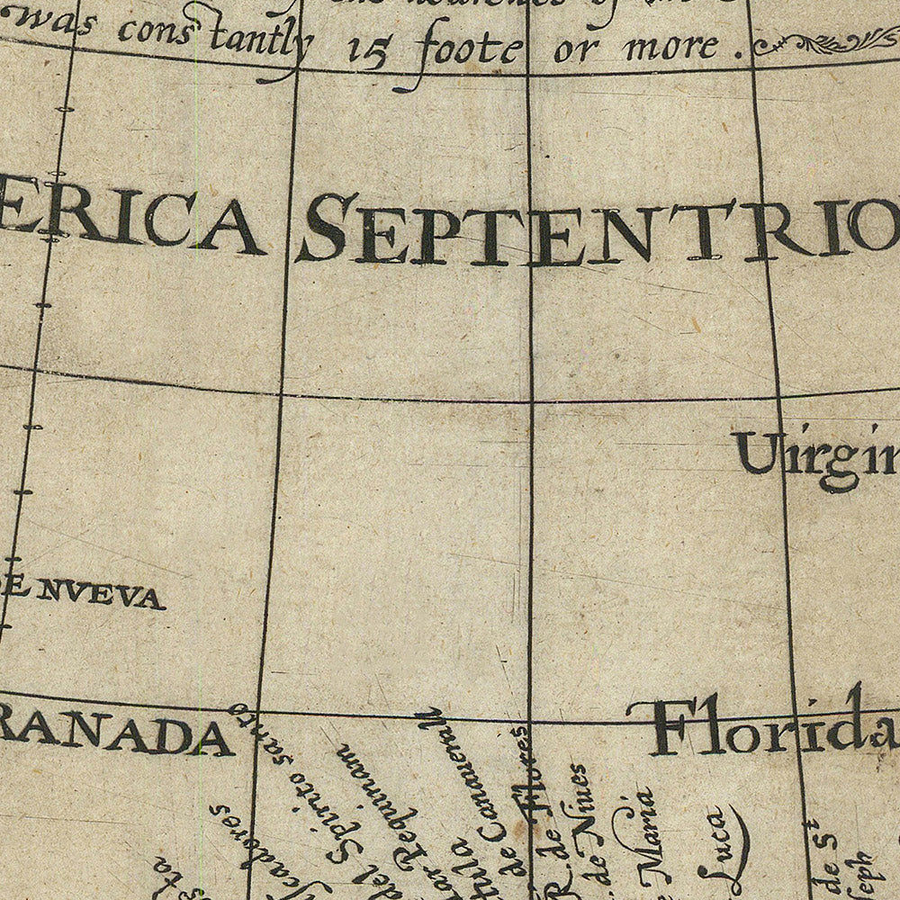 Rare Old Map of North America by Briggs, 1625: Cape Cod, Hudson Bay, Jamestown, California Island, San Diego