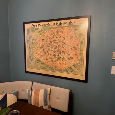 A wonderful, large framed map (50in/125cm).