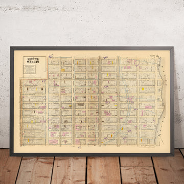 Old Map of Midtown East, NYC, 1879: St. Luke&