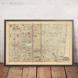 Old Map of the Upper East Side & Lenox Hill, NYC 1879: Library, Presbyterian Hospital, NY Foundling Asylum, 7th Reg. Armory