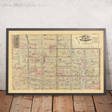 Old Map of Clinton, Ward 22, NYC, 1879: Hells Kitchen, Columbus Circle, Roosevelt Hospital, Central Park