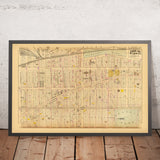 Alte Karte des Upper West Side, NYC, 1879: Central Park, Riverside Park, Broadway, Wahlkreis 22 