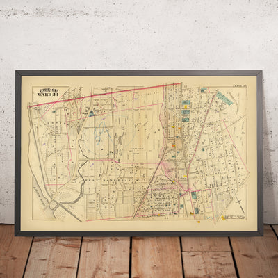 Old Map of the Bronx, NYC by Bromley, 1879: Highbridge, West Morrisania, Melrose, Fleetwood Park, Schuetzen Park