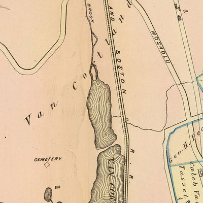 Old Map of the Bronx, NYC by Bromley, 1879: Woodlawn Cemetery, Van Cortlandt Lake, Mount St. Vincent