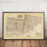 Ancienne carte du Lower East Side, New York, 1879 : quartiers 11 et 18 détaillés de Bromley