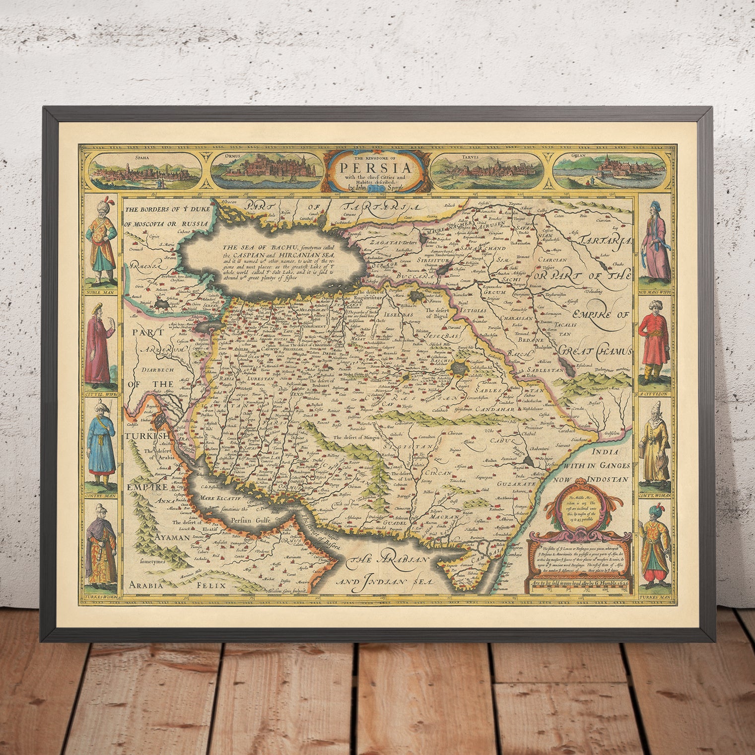 Old Rare Map of the Persian Empire - Persiathekingdomeofpjohnspeed162720x16 Mockupframe 