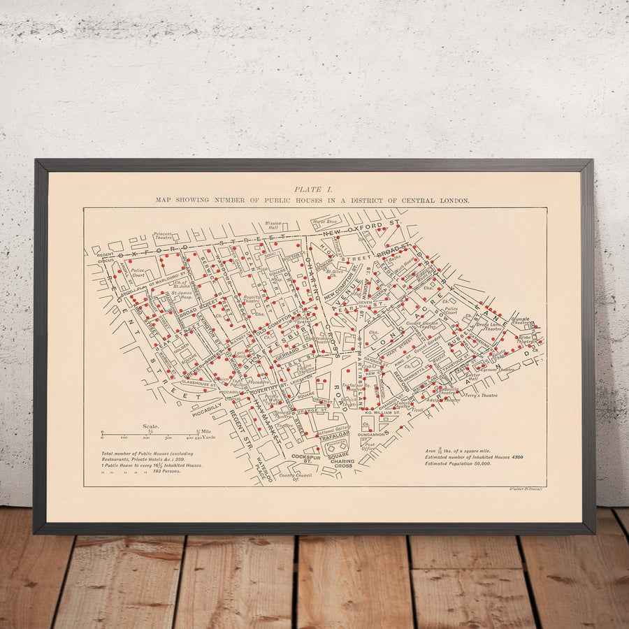 Mappa dei pub di Old London, 1889: Soho vittoriano, Covent Garden, Seven Dials, West End 