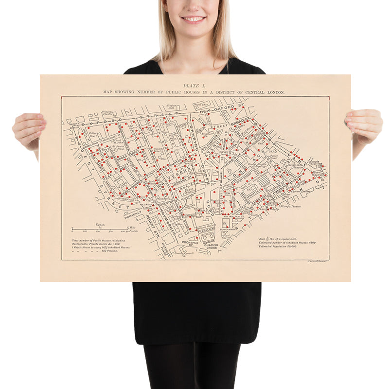Mappa dei pub di Old London, 1889: Soho vittoriano, Covent Garden, Seven Dials, West End 