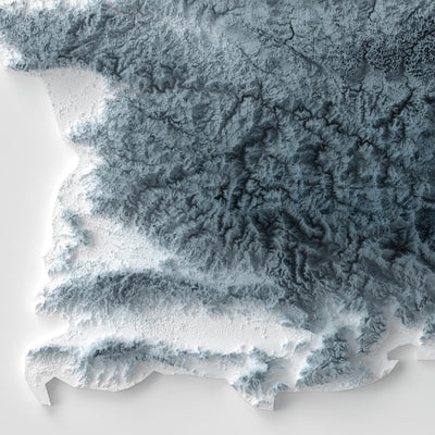 Puerto Rico Topographic 3D Relief Map