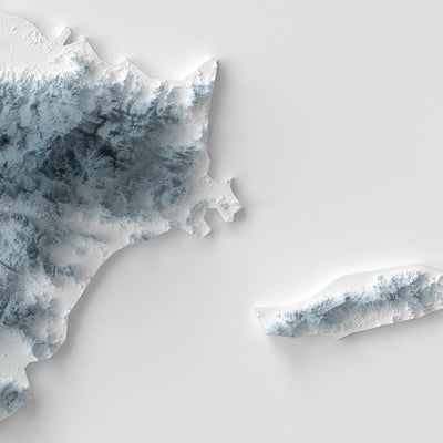 Puerto Rico Topographic 3D Relief Map