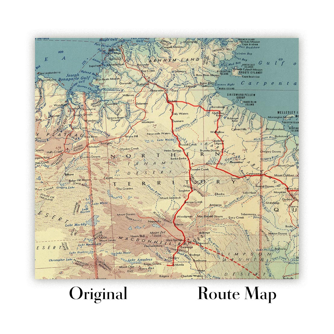Example Driving Route Map Personalised Route Map: Custom Road Trip or Hiking Map – The Unique ...