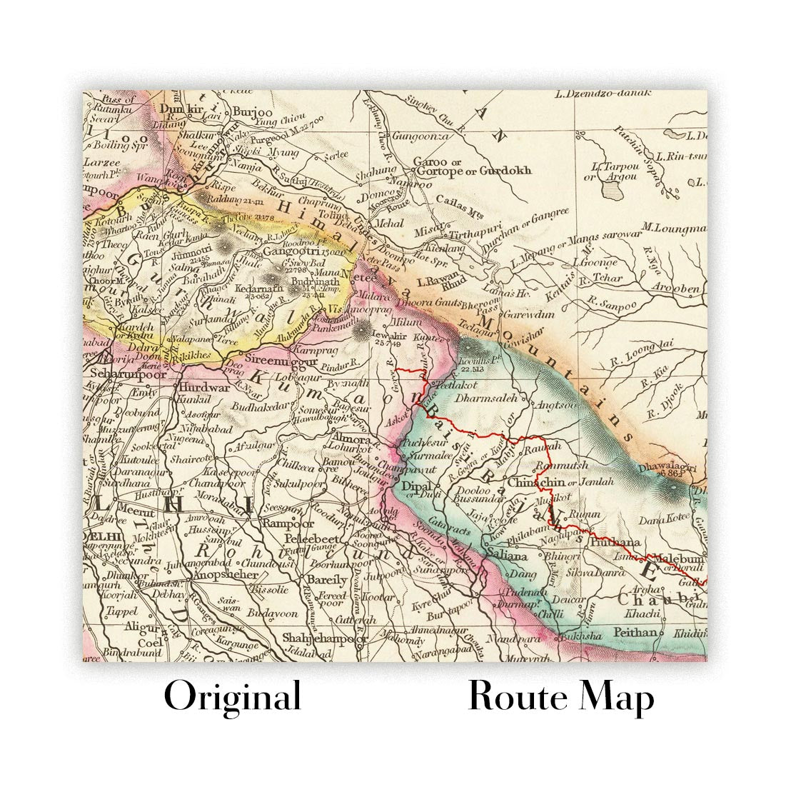 Personalised Route Map: Custom Road Trip or Hiking Map – The Unique ...