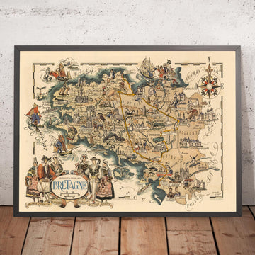 Mappa del percorso personalizzata: mappa personalizzata per viaggi su strada o escursioni 