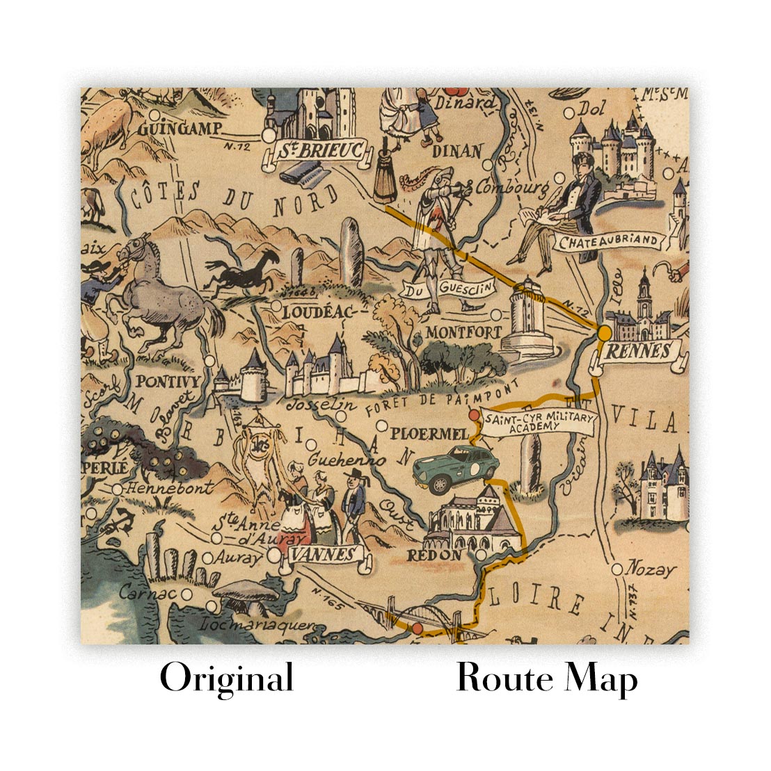 Personalised Route Map: Custom Road Trip or Hiking Map – The Unique ...