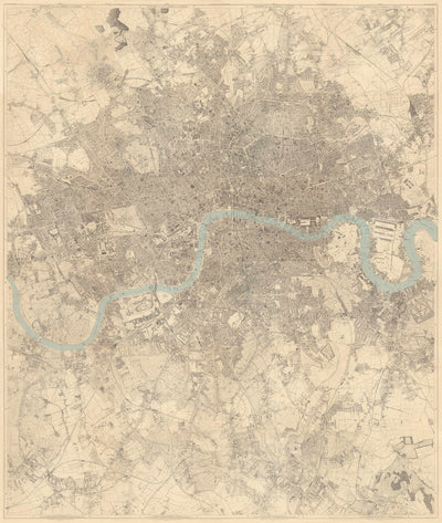 Carte personnalisée de Londres par Edward Stanford, 1862 - Design & Faire votre propre ancienne carte