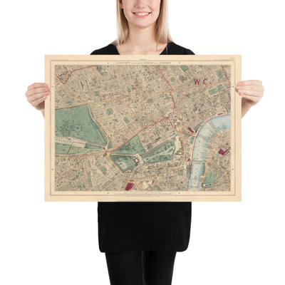 Custom Map of London by Edward Stanford, 1862 - Design & Make Your Own Old Map