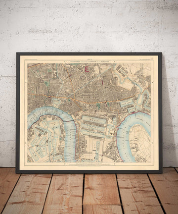 Ancienne carte en couleur de l&