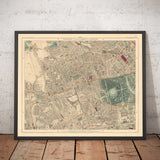 Old Colour Map of West London - Notting Hill, Kensington, Portobello Road, Shepherds Bush, Bayswater - W11 W2 W8 SW7 W14 W6 W12 W10