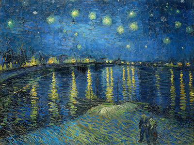 Nuit étoilée sur le Rhône de Vincent van Gogh, 1888