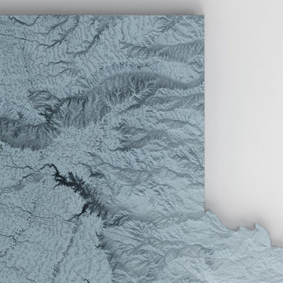 Texas Topographische 3D-Reliefkarte 
