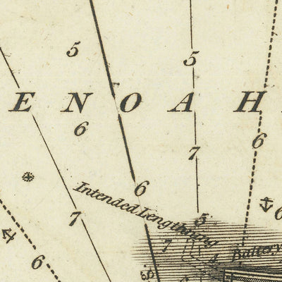 Carta náutica del antiguo puerto de Génova de Heather, 1802: Lanterna, fortificaciones, edición poco común